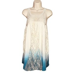 Blu Pepper Sleeveless Ombré‎ Lace Dress Size M